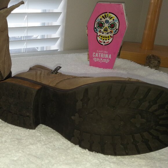 Excellent Steve Madden Roper Boots Brown Suede Worn - Picture 5 of 8